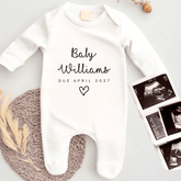 Heart Pregnancy Announcement Baby Clothes - Baby Pandas